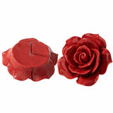 Large Rose Stud Earrings Back View