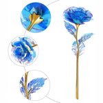 Blue Golden Foil Rose