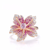 Lily Flower Ring Top View