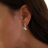 Lily of the Valley Earrings on One Ear