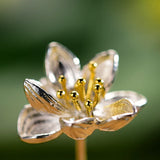 Lotus Earrings Close Up View