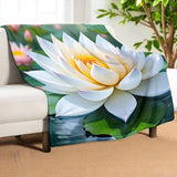 Lotus Flower Blanket Home Decor
