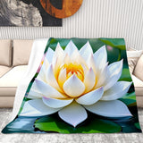 Lotus Flower Blanket Living Room