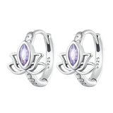 Lotus Hoop Earrings