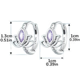 Lotus Hoop Earrings Size