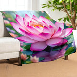 Lotus Throw Blanket Home Decor