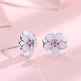 Magnolia_Silver_Earrings Side View
