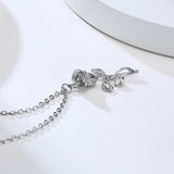 Necklace with Rose Pendant Cable Chain
