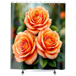 Orange Flower Shower Curtain