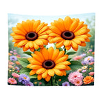 Orange Flower Tapestry
