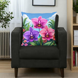 Orchid Pillow Home Decor