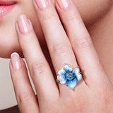 Orchid Ring on Finger