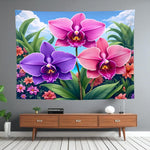 Orchid Tapestry Home Decor