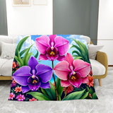Orchid Throw Blanket Home Decor
