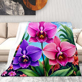 Orchid Throw Blanket Living Room