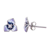 Pansy Earrings Side View