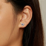Pansy Earrings on Ear