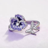 Pansy Flower Ring Close Up View