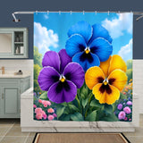 Pansy Shower Curtain Home Decor