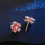 Peach Blossom Earrings Back View