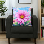 Pink Daisy Pillow Home Decor