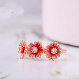 Pink Daisy Ring Close Up View