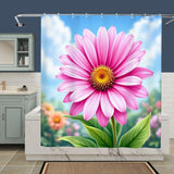 Pink Daisy Shower Curtain Home Decor