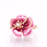 Pink Flower Ring Top View