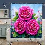 Pink Flower Shower Curtain Home Decor