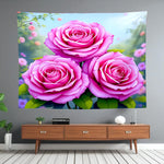 Pink Flower Tapestry Home Decor