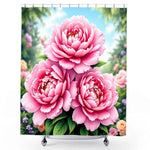Pink Peony Shower Curtain