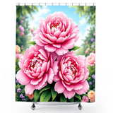 Pink Peony Shower Curtain