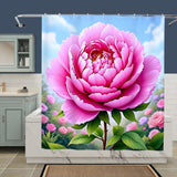 Pink Peony Shower Curtain Home Decor