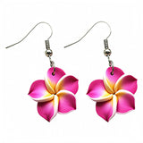 Pink Plumeria Earrings