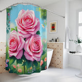 Pink Rose Shower Curtain
