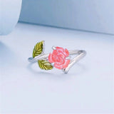 Pink Rose Ring Close Up View