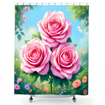 Pink Rose Shower Curtain