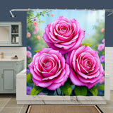 Pink Rose Shower Curtain Home Decor