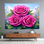 Pink Rose Tapestry Home Decor