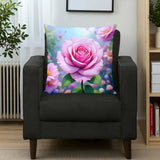 Pink Rose Throw Pillow Home Decor