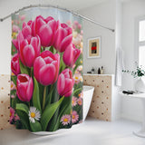 Pink Tulip Shower Curtain