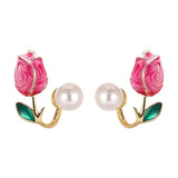 Pink Tulip Earrings