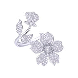 Platinum Flower Rings