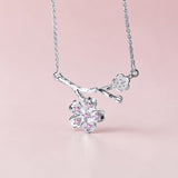 Plum Blossom Necklace with Cable Chain