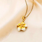 Plumeria Pendant Necklace with Chain