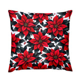 Poinsettia Christmas Pillow