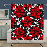 Poinsettia Shower Curtain Home Decor