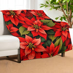 Poinsettia Throw Blanket Home Decor