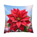 Poinsettia Throw Pillow