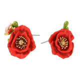 Poppy Earrings Close Up View